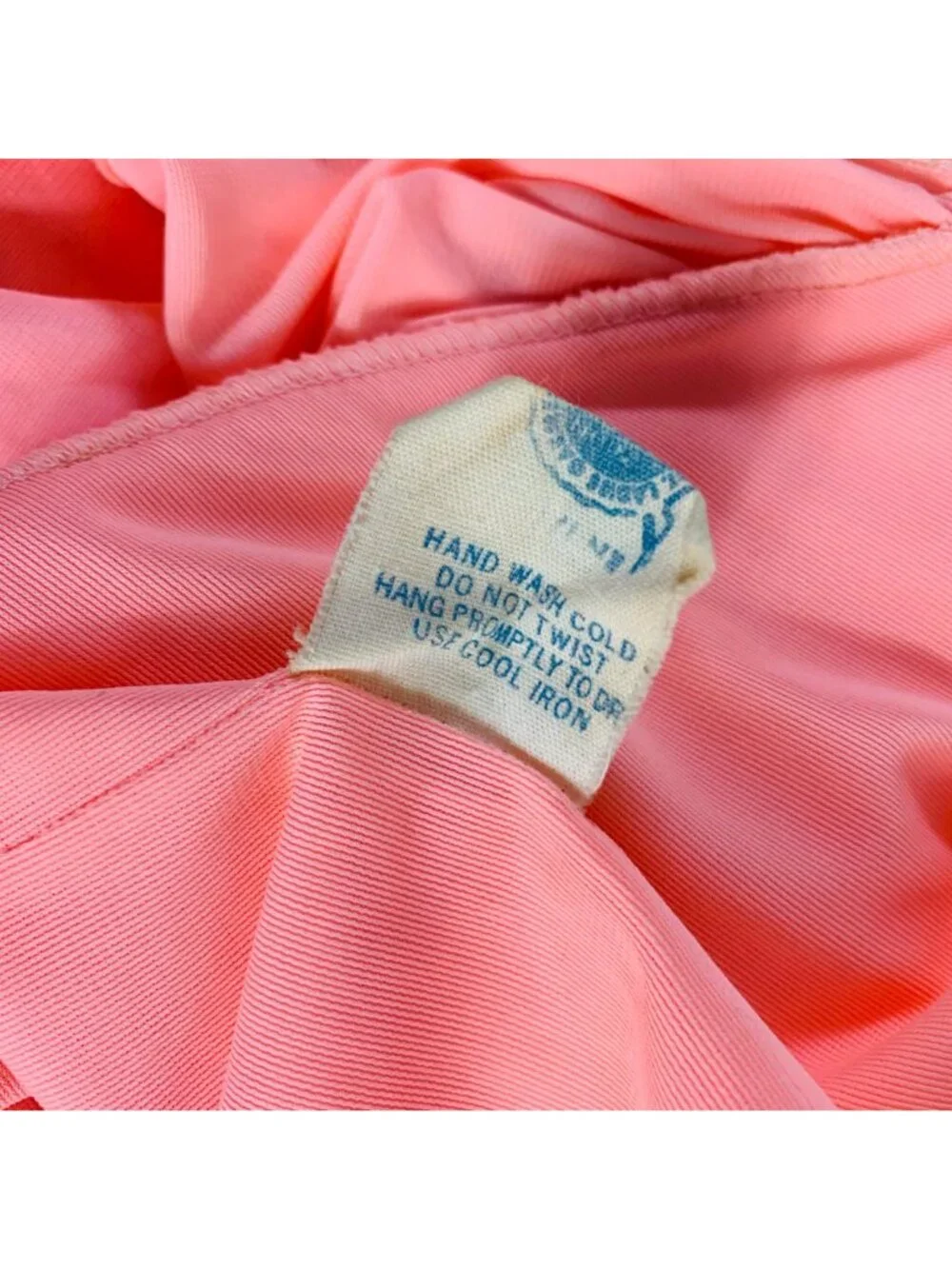 Peach Semi Sheer Maxi Nightgown VTG Size M 60s Floral Embroidered Sleeveless